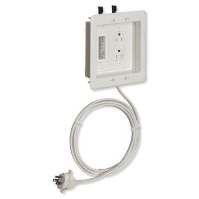 Arlington TV Bridge Kit III, Two-Gang Upper Box and Single-Gang Lower Box